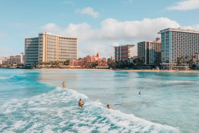 a view of Waikiki from the ocean
