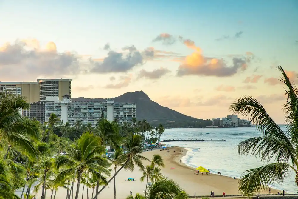 view of Waikiki beach and Diamond Head
