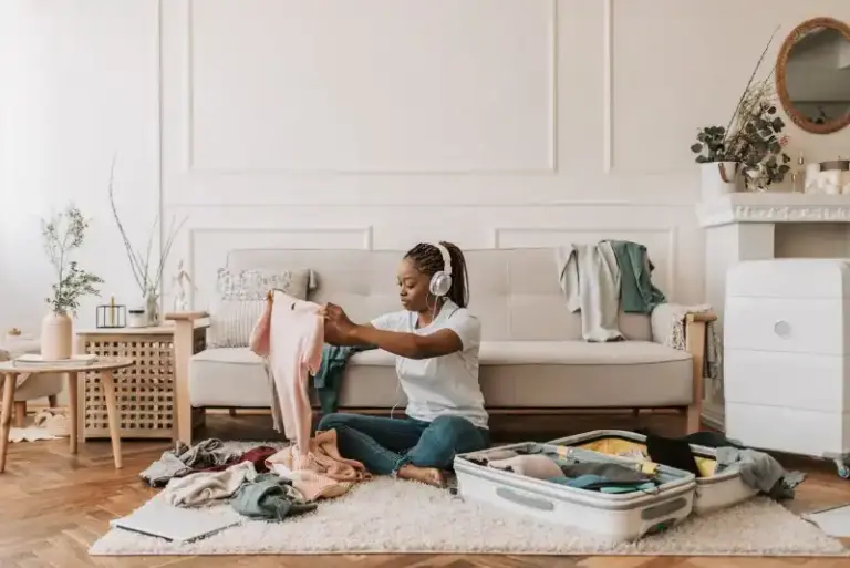 packing a suitcase